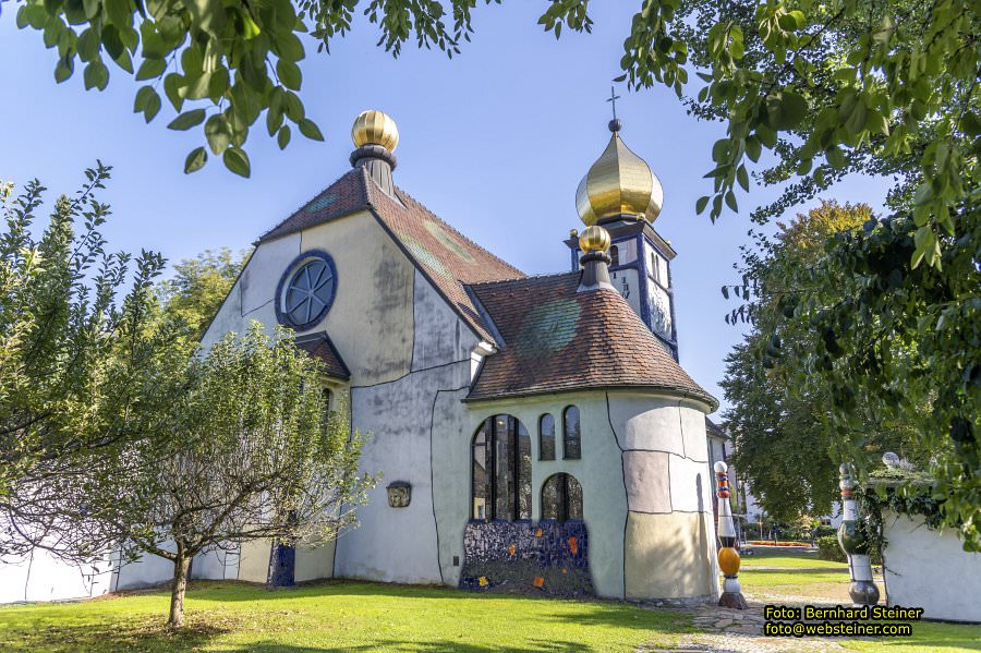 Hundertwasserkirche Bärnbach, Pfarrkirche hl. Barbara, September 2023